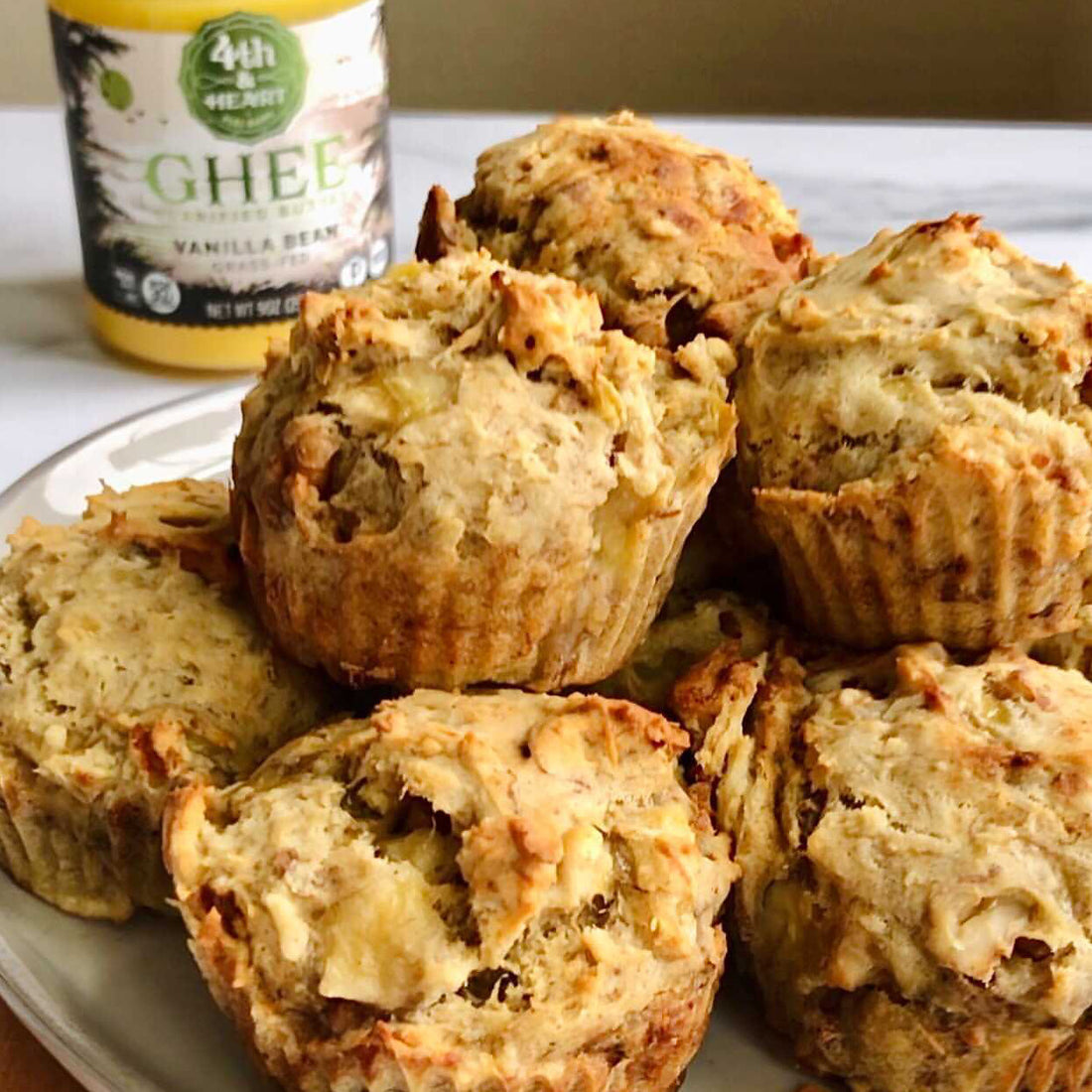 Healthy Banana Walnut Muffins