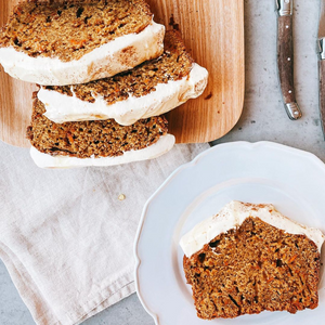 Chai Spiced Carrot Cake Loaf with Cream Cheese Frosting