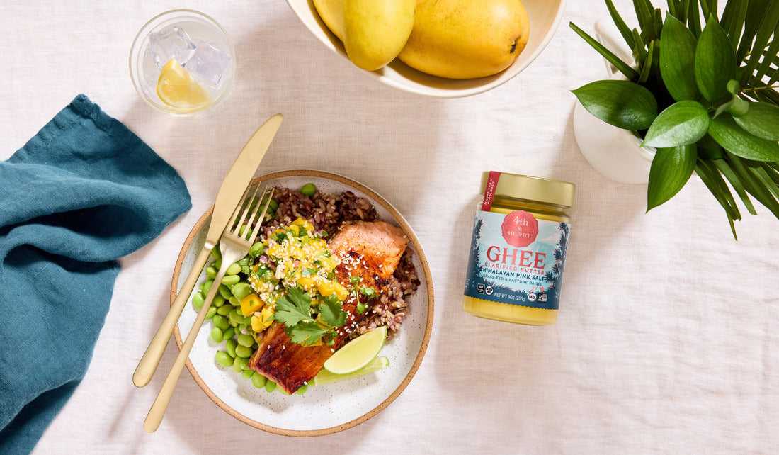 Honey Glazed Salmon Bowls with Ghee